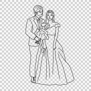 Weding sketch Stock Illustration