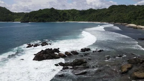 Wediombo beach Video stock 236078480