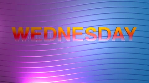 Wednesday 3-D motion graphics Title Stock Footage 67476526