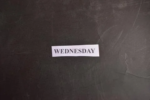 Wednesday Paper Note for Midweek Planning Productivity and Organization Stock Photos
