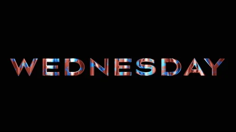 Wednesday Text Animation With Variable Effects Stock Footage 197554173