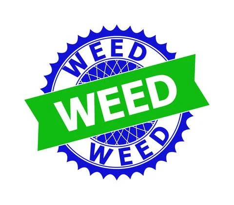 WEED Bicolor Clean Rosette Template for Stamp Seals Ilustración de archivo