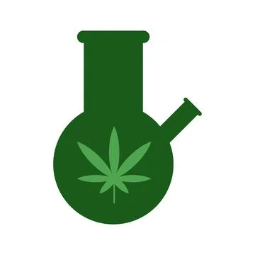 Weed bong vector icon on white background Stock Illustration