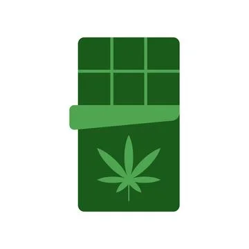 Weed chocolate vector icon on white background Stock Illustration