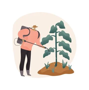 Weed control abstract concept vector illustration. Ilustración de archivo