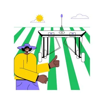 Weed control robots isolated cartoon vector illustrations. Ilustración de archivo