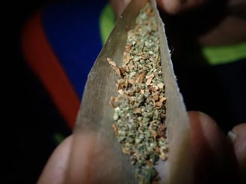Weed Joint Microscopic Shot Stock Photos