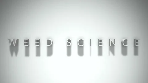 Weed science 3D title animation white text on a white background Stock-Footage 299379376