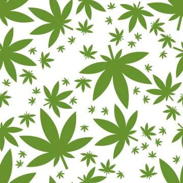 Weed seamless pattern Stock Illustration