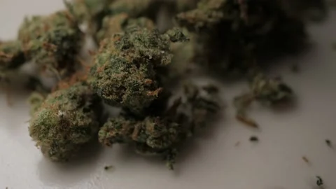 Weed Shots - Macro Slow Motion - Marijuana Stock Footage 192665158