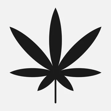 Weed vector icon isolated on white background Illustrazione stock