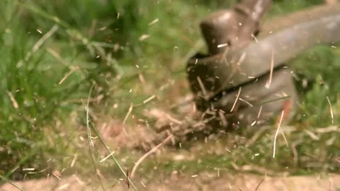 Weed Whacker Slow Motion 스톡 동영상 154518142