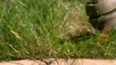 Weed Whacker Slow Motion 스톡 동영상 154518208