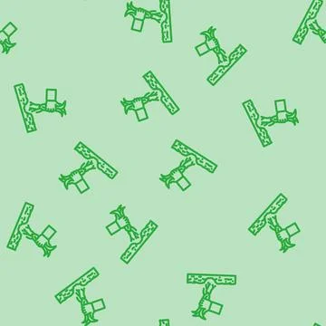 Weeding garden maintenance line vector seamless pattern Stock Illustration