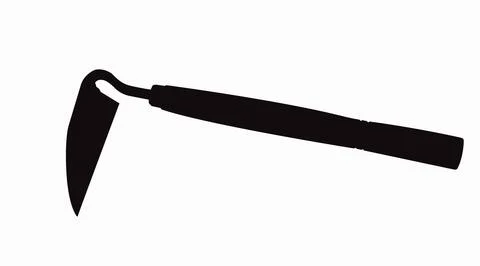 Weeding Hoe Silhouette Stock Illustration
