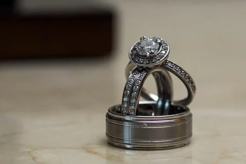 Weeding rings 6 Stock Photos