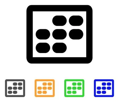 Week Calendar Stroke Icon Stock Illustration