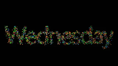 Week Days Countdown 3d Geometric Shapes Video stock 144212476