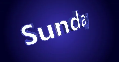 Week days text loop -  blue background Stock Footage 83462518