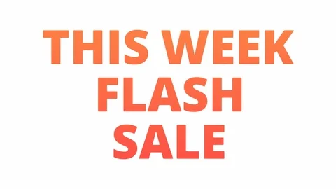 This Week Flash Sale with text animation Stock Footage 116326091
