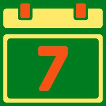 Week Flat Icon Stock Illustration