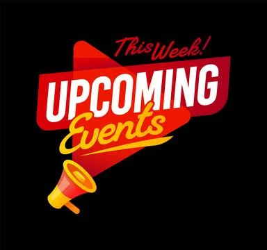 This week upcoming events label, save date badge 스톡 일러스트
