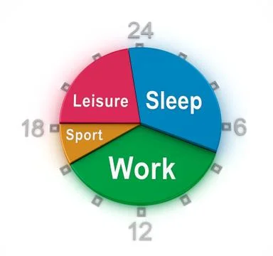 Weekday schedule concept over white Stock Illustration