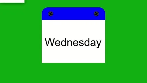 Weekday Transitions with Calendar Looping Animation Stock Footage 282962244
