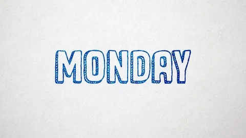 Weekdays Scribbled  On Old White Paper.  Seamless, 4K, 60fps Stock Footage 111389959