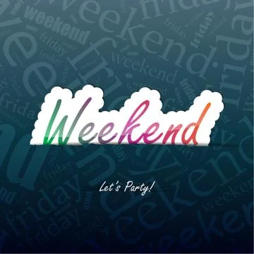 Weekend background Illustrazione stock