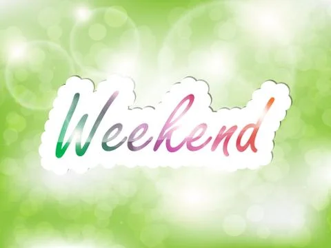 Weekend background. Illustrazione stock