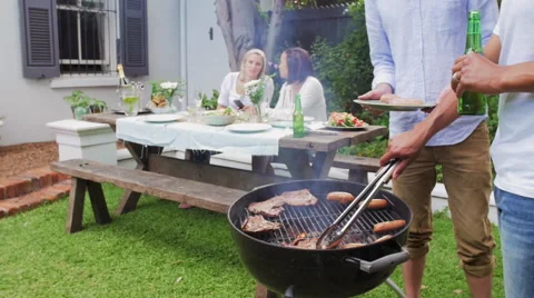 Weekend barbeque party Video stock 58281669