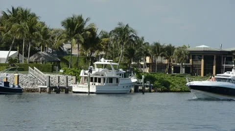 Weekend boating in Florida Stock Footage 10716760