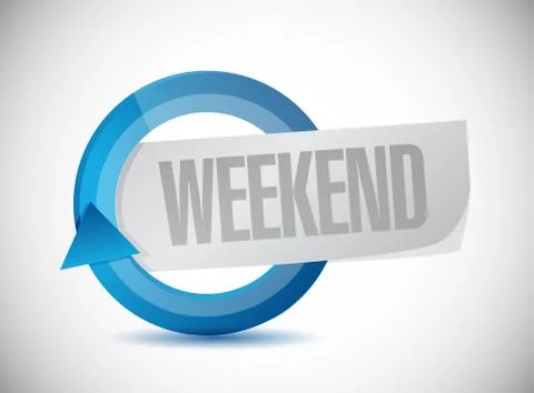 Weekend cycle illustration design Stock Illustration