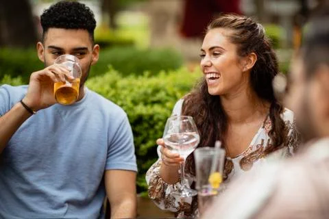 A Weekend Filled With Laughter Stockfoto's