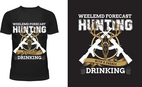 Weekend Forecast Hunting with a Chance of Drinking Stock Illustration