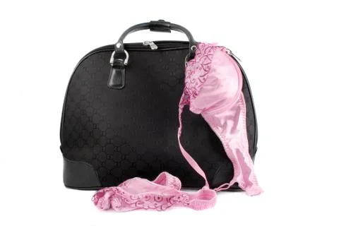 Weekend getaway bag Stock Photos