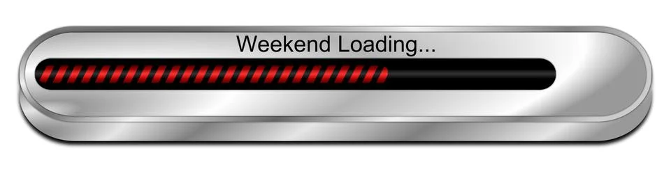 Weekend Loading bar - 3D illustration イラスト素材