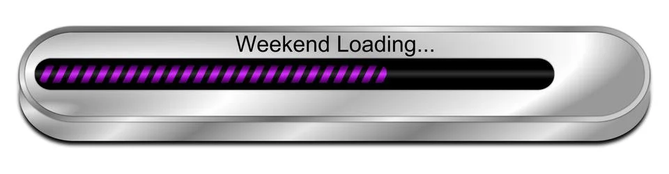 Weekend Loading bar - 3D illustration Stock Illustration