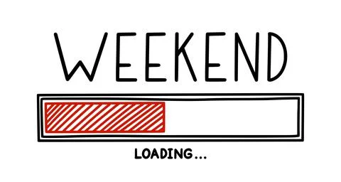 Weekend loading bar. Infographics design element with status of week completion Illustrazione stock