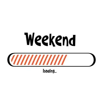 Weekend loading - vector illustration.hand drawn vector illustration Stockillustratie