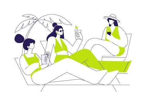 Weekend mood isolated cartoon vector illustrations. Stock Illustration