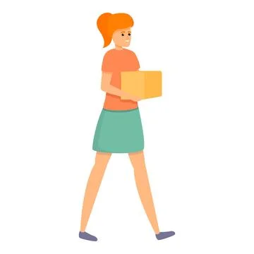 Weekend parcel send icon, cartoon style イラスト素材