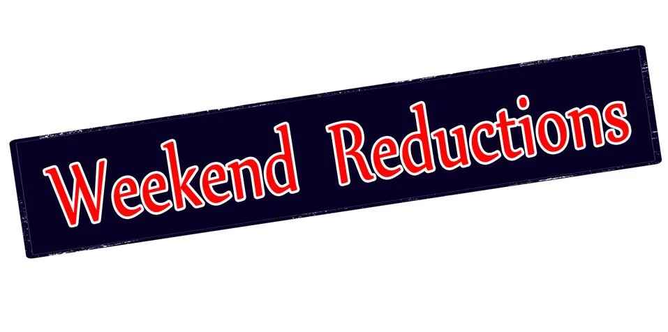 Weekend reductions Stock Illustration