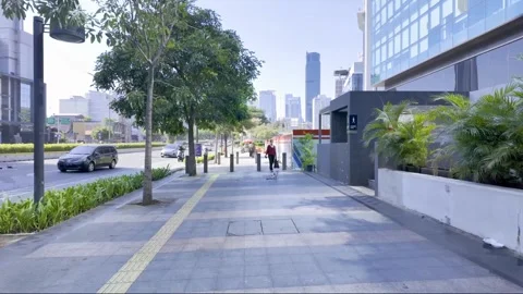 Weekend Walk When Jakarta Lights Up HI Roundabout from Java Stock Footage 299714933