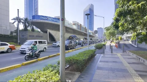 Weekend Walk When Jakarta Lights Up HI Roundabout from Java 動画素材 299715482