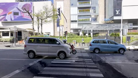 Weekend Walk When Jakarta Lights Up HI Roundabout from Java 動画素材 299715829