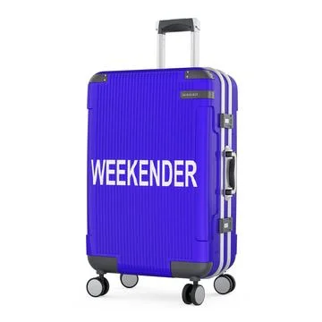 Weekender concept with suitcase. 3D rendering Stock Illustration