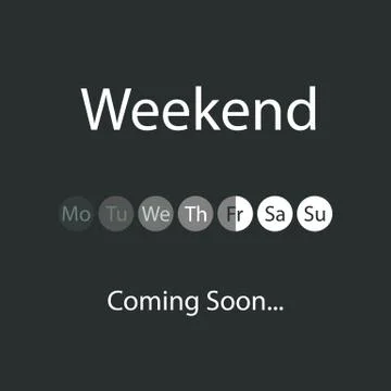 Weekend's Coming Soon Illustration Illustrazione stock