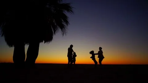 Weekends on the islands. Romantic rest. Vacation with children. Parents twirl in Stock Footage 82846898